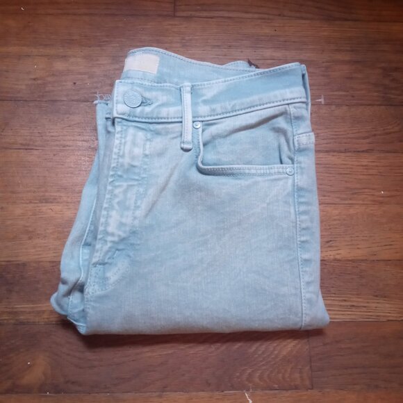 MOTHER the insider crop step fray jeans in Aquatic (sz26) - Picture 14 of 15